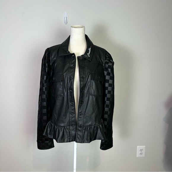 Disney Parks Her Universe Womens Cruella de Vil Faux Leather Jacket Size X Large